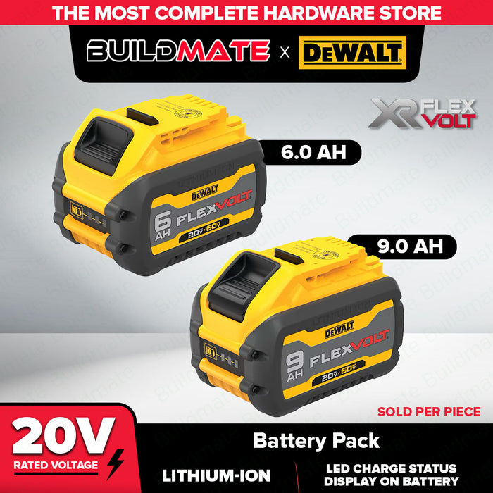 BUILDMATE x DEWALT FLEXVOLT Battery | 20V/60V Max Li-Ion 6Ah & 9Ah Packs DCB606-B1 & DCB609-B1