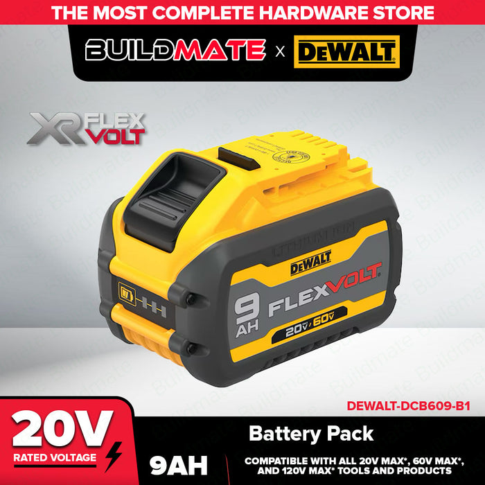 BUILDMATE x DEWALT FLEXVOLT Battery | 20V/60V Max Li-Ion 6Ah & 9Ah Packs DCB606-B1 & DCB609-B1