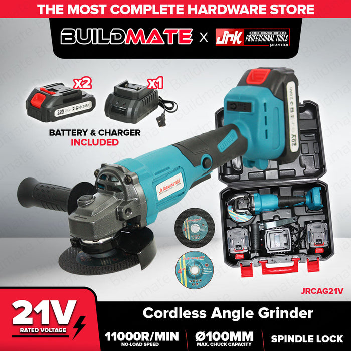 JR KAWASAKI Cordless Angle Grinder JRCAG21V •BUILDMATE•
