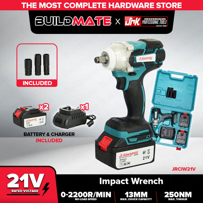 JR KAWASAKI Lithium Ion Impact Wrench 21V JRCIW21V •BUILDMATE•