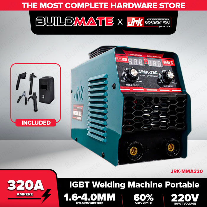 JR KAWASAKI Portable Inverter MMA 320A [SOLD PER SET] IGBT Welding Machine Portable Inverter Welder Weld Inverter Welder Machine JRK-MMA320 •BUILDMATE•