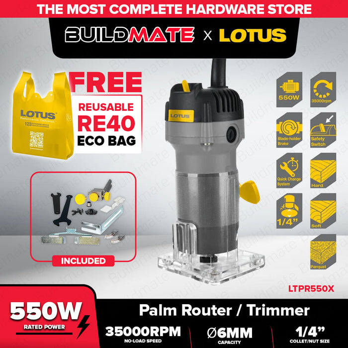 LOTUS Palm Router/ Trimmer 550W LTPR550X •BUILDMATE• LPT
