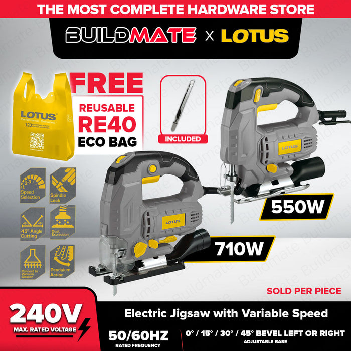 LOTUS Electric Jigsaw with Variable Speed 550W LTSJ60-550X / 710W LTSJ110-710X •BUILDMATE• LPT