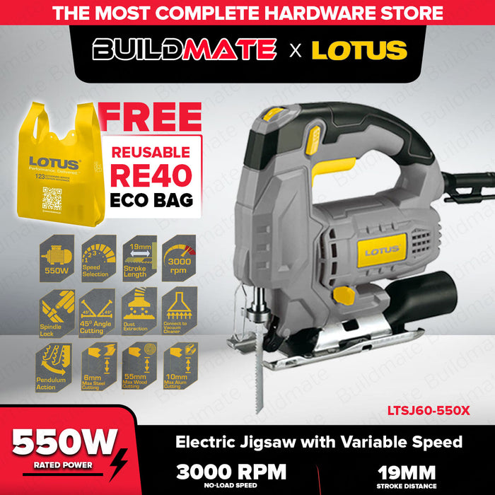 LOTUS Electric Jigsaw with Variable Speed 550W LTSJ60-550X / 710W LTSJ110-710X •BUILDMATE• LPT