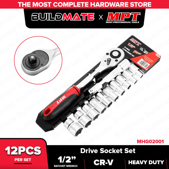 MPT 1/2" Socket Set (12pcs/set) MHG02001 HT • MOST PROFESSIONAL TOOLS •
