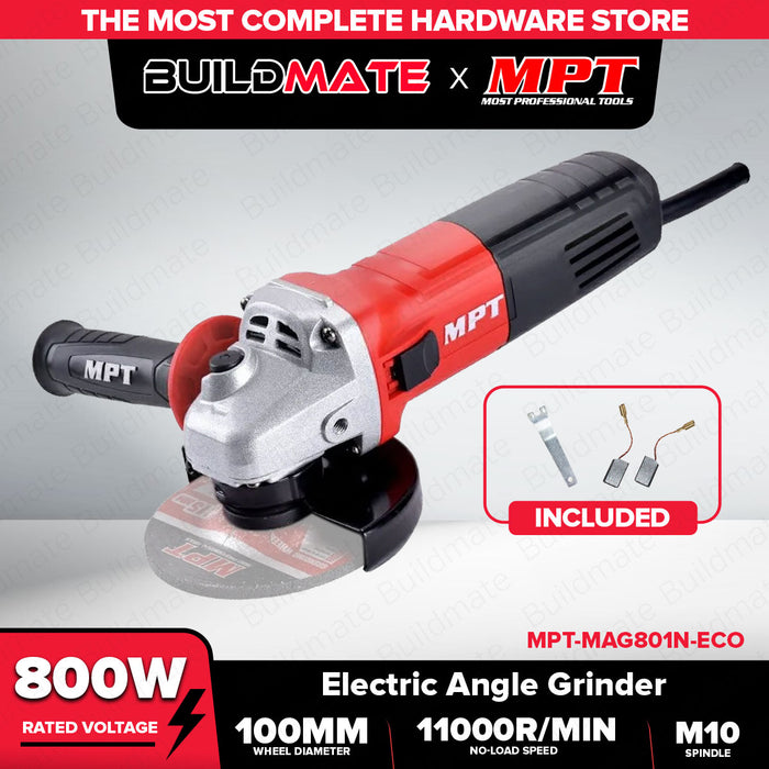 MPT 800W Angle Grinder 100mm MAG801N-ECO PT • MOST PROFESSIONAL TOOLS •