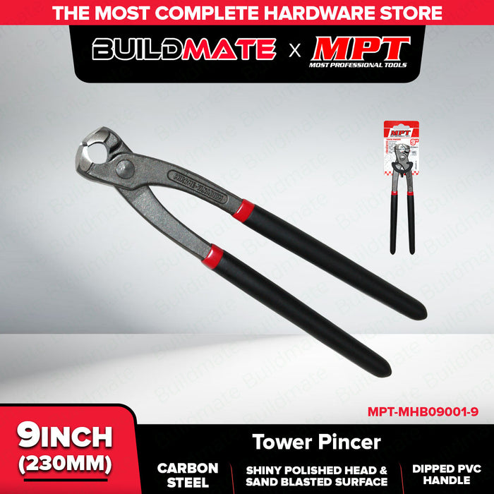 Buildmate x MPT Tower Pincer 9" Industrial Twizzer Heavy Duty Hand Tool MHB09001-9