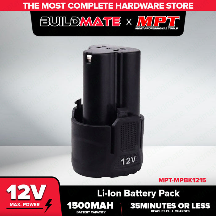 Buildmate x MPT 12V Li-ion Battery Only 1.5Ah for Cordless Drill MPBK1215