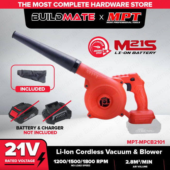 MPT 21V Li-Ion Cordless Vacuum and Blower (BARE TOOLS ONLY) MPCB2101 CL • MOST PROFESSIONAL TOOLS •