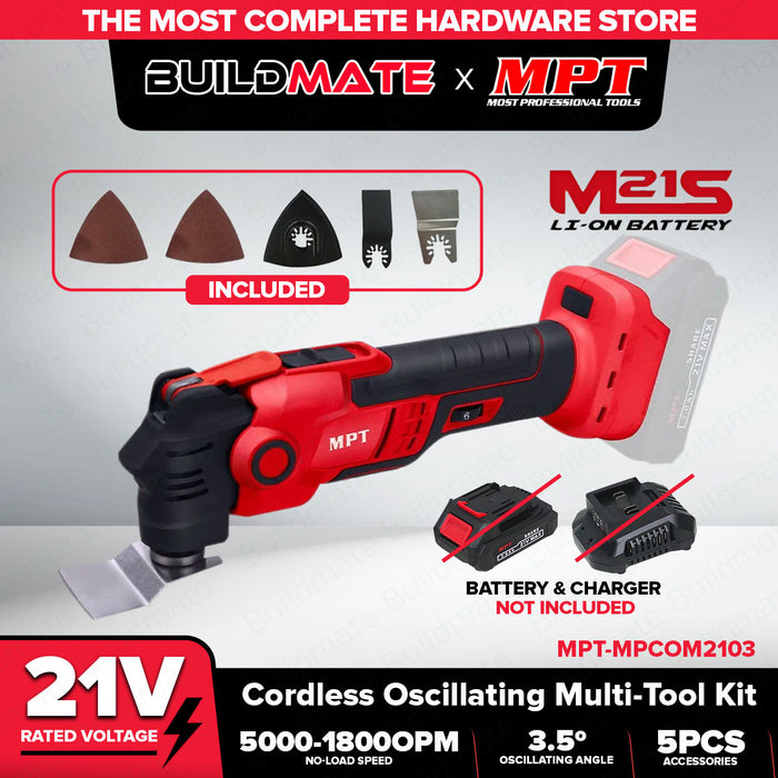 MPT 21V Li-Ion Cordless Oscillating Multi-Tool Kit (Bare Tools Only) MPCOM2103 CL • MOST PROFESSIONAL TOOLS •