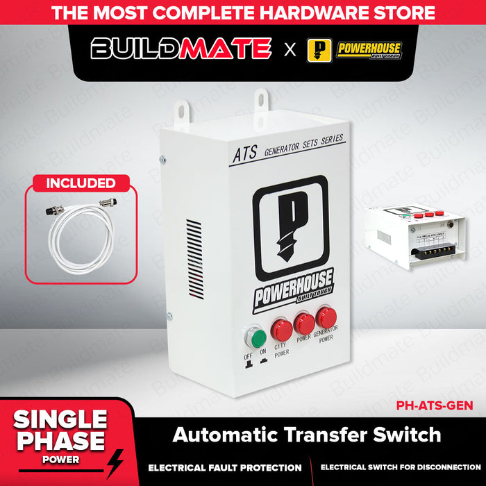 Buildmate x PowerHouse Automatic Transfer Switch (ATS) Single Phase PH-ATS-GEN PHI