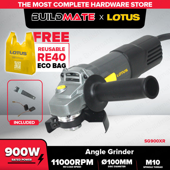 BUILDMATE Lotus 900W Angle Grinder 4 Inches Electric Polishing and Grinding Cutting Power Tool SG900XR-  LPT