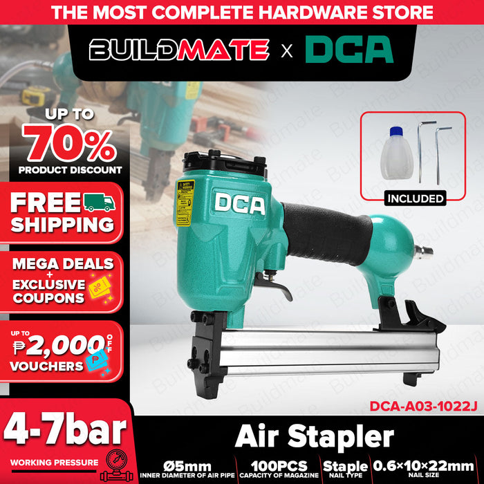 Buildmate x DCA Air Stapler 10-22mm Pneumatic Staple Gun A03-1022J