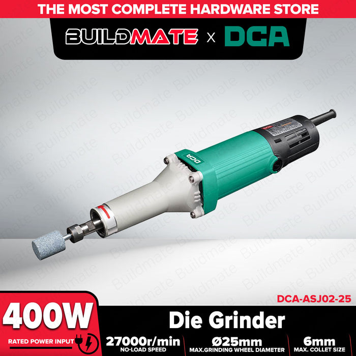 Buildmate x DCA 400W Heavy Duty Die Grinder 6mm Collet 27000RPM ASJ02-25