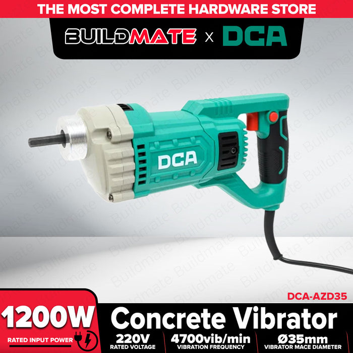 Buildmate x DCA 1200W Heavy Duty 220V Concrete Vibrator 35mm Electric Vibrator AZD35