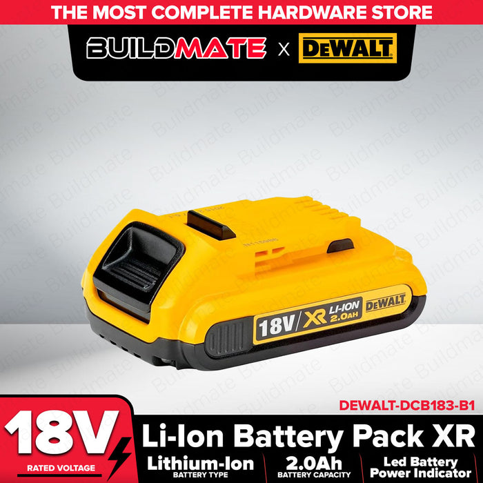 Buildmate x DEWALT 18V 2.0Ah XR Li-Ion Battery Pack DCB183-B1
