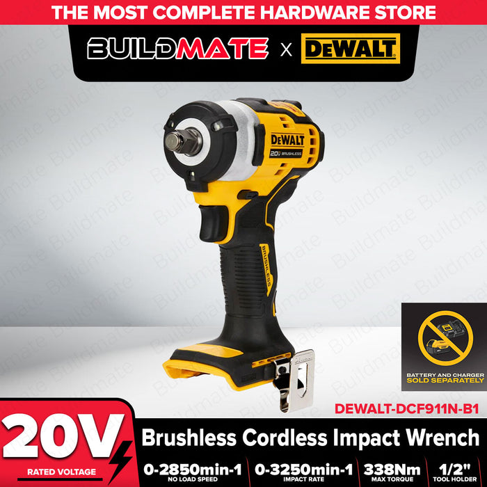 Buildmate x DEWALT ATOMIC 20V MAX Brushless 1/2in 542Nm Impact Wrench Hog Ring 338Nm (BARE) DCF911N