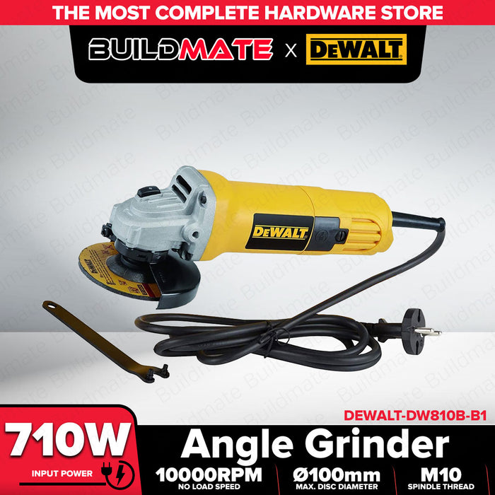 Buildmate x DEWALT 100mm 710W Angle Grinder w/ Bonus Carbon Brush DW810B-B1