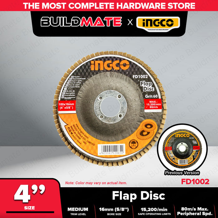 BUILDMATE Ingco Sanding Disc Sand Paper Disc Angle Grinder Paint Removal Deburr Metal Surface IHT