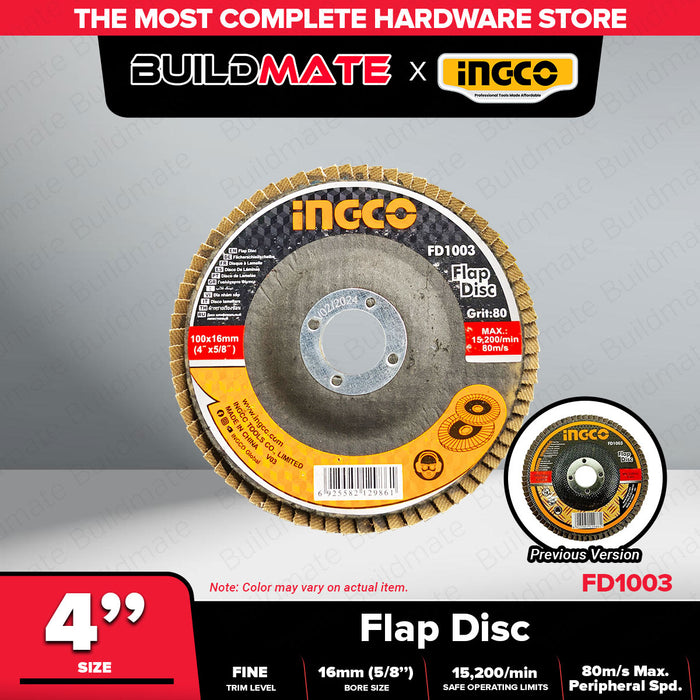 BUILDMATE Ingco Sanding Disc Sand Paper Disc Angle Grinder Paint Removal Deburr Metal Surface IHT