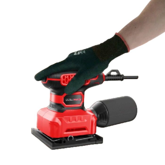 BUILDMATE 280W Copper Motor Finish Sander 110x100mm w/ Dust Collection Bag FS280W-DB