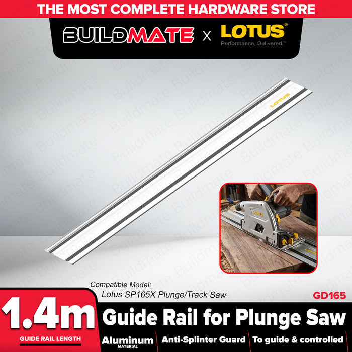 Buildmate x LOTUS 1400W Plunge Track Saw 165mm Variable Speed Circular Saw SP165X LPT