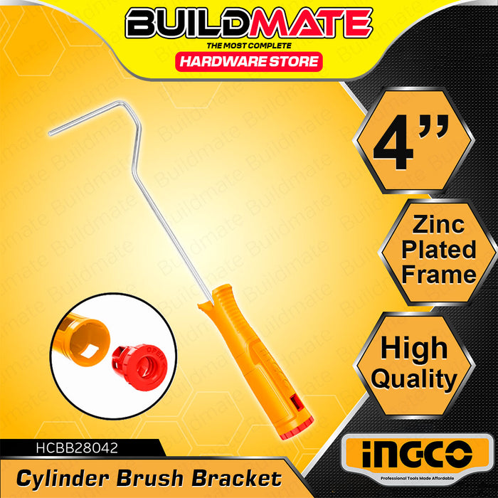 BUILDMATE Ingco Cylinder Brush Bracket 4" Roller Cover Holder Brush Cylinder Housing Support Bracket HCBB28042 - IHT
