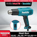 BUILDMATE MAKITA 240V 1600W Heat Gun/ Hot Air Gun with Case for heating, drying, stripping, and shrinking applications HG5030K