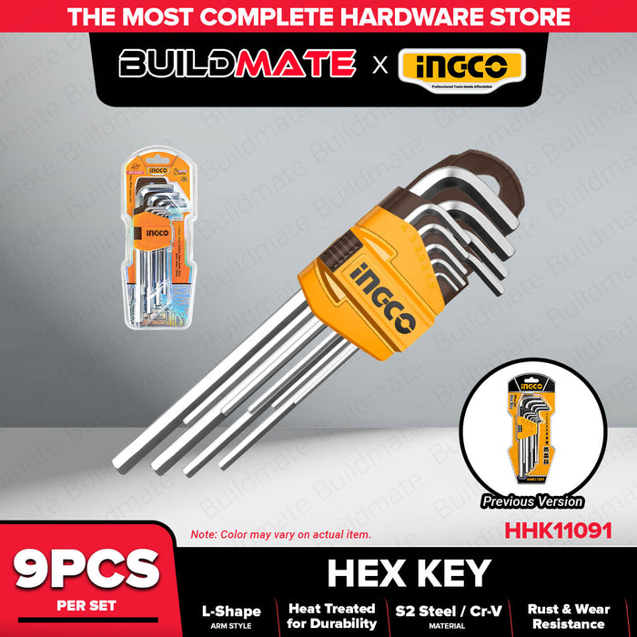 INGCO Hex Key 9pcs/Set HHK11091 •BUILDMATE• IHT