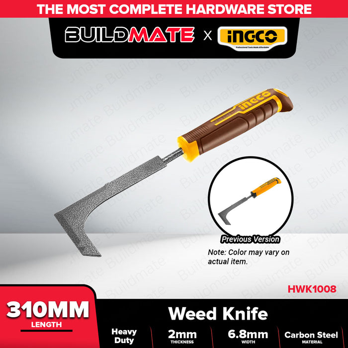 INGCO Carbon Steel Grass Weed Knife with Carbon Steel Handle 310mm HWK1008 •BUILDMATE• IHT