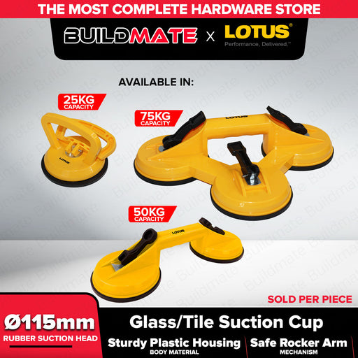 Lotus 25kg - 75kg Glass / Tile Suction Cup LHT