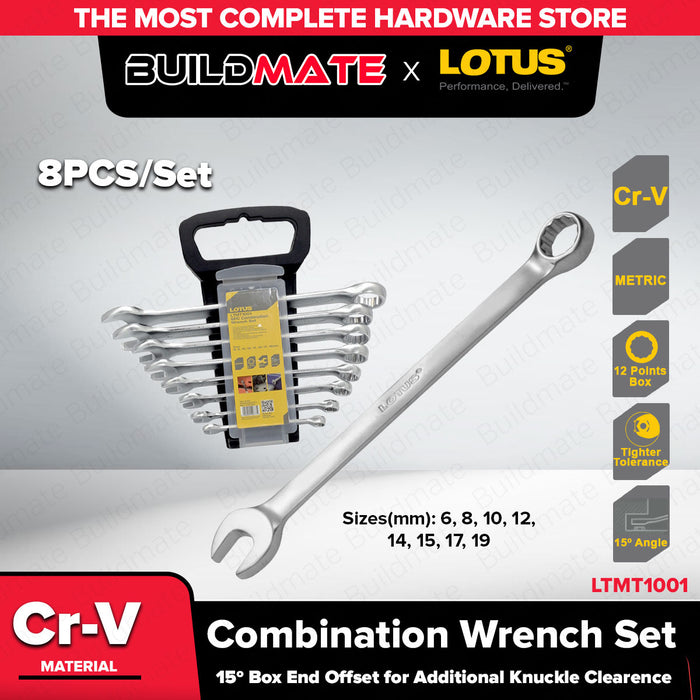 LOTUS 8pc & 12pc Combination Wrench Set For Automotive & DIY LHT