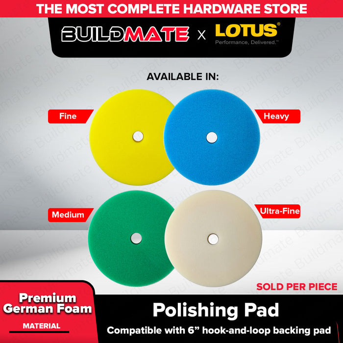 LOTUS 6” Polishing Pad Hook and Loop for surface defects and swirls | LTXT150 - LHT