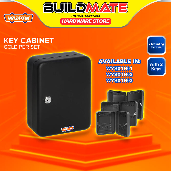BUILDMATE Wadfow Key Cabinet  20 / 48 / 80 Keys Capacity Wall-Mounted Secure Key Organizer Storage Safe Lock Box With 2pcs Keys SOLD PER PIECE - WHT