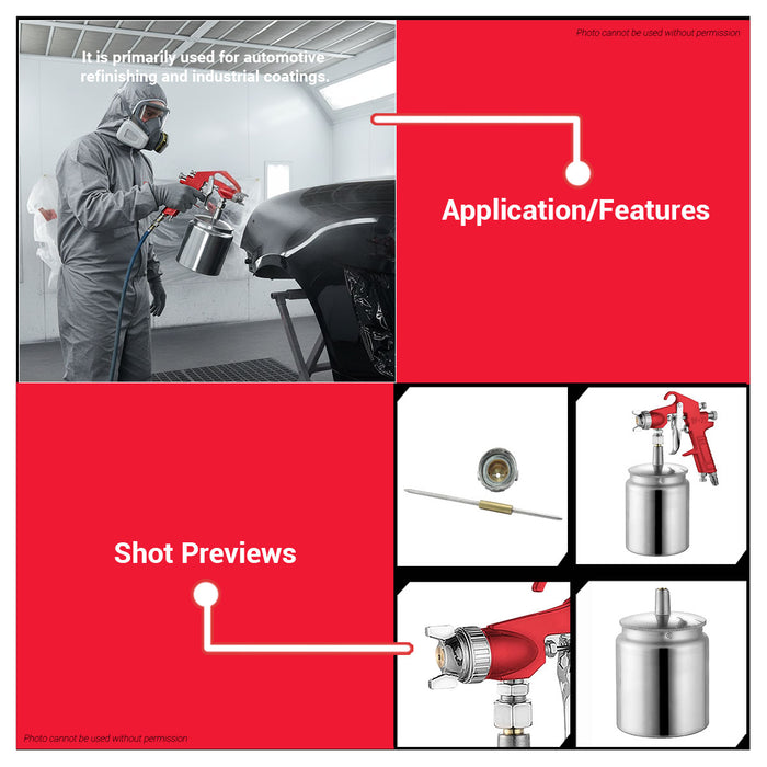 Buildmate x MPT Air Spray Gun 1000cc Suction Type MASG71S
