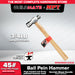 MPT Ball Pein Hammer Wood Handle 1/2LB - 3/4LB HT • MOST PROFESSIONAL TOOLS •
