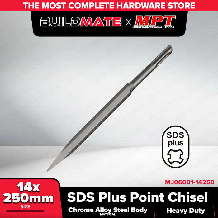 MPT SDS Plus Pointed Chisel 14*250mm MJ06001-14250 ACC • MOST PROFESSIONAL TOOLS •