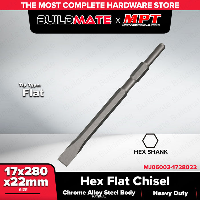 MPT Point | Flat Hex Chisel SOLD PER PIECE 17*280mm ACC