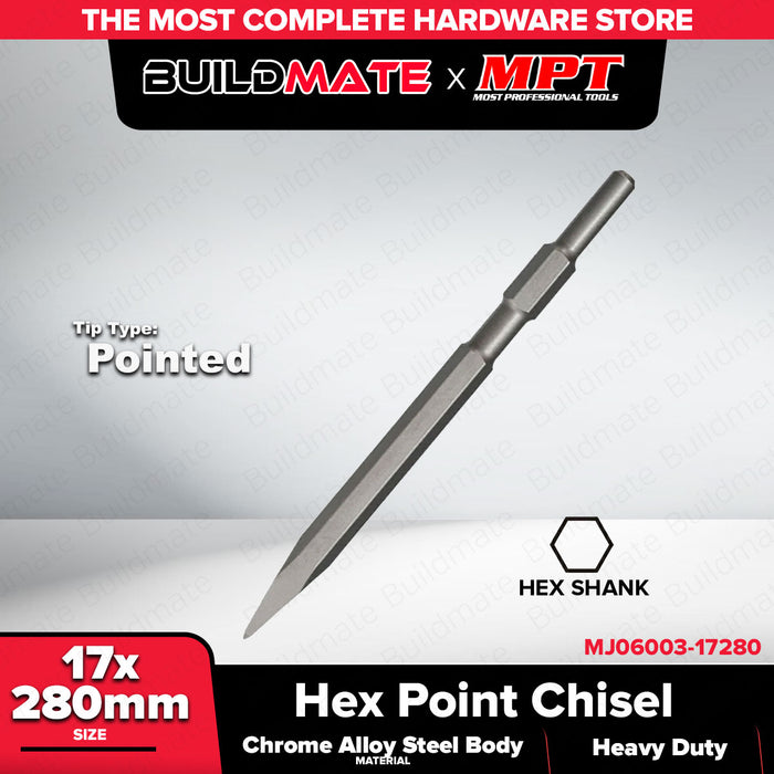 MPT Point | Flat Hex Chisel SOLD PER PIECE 17*280mm ACC