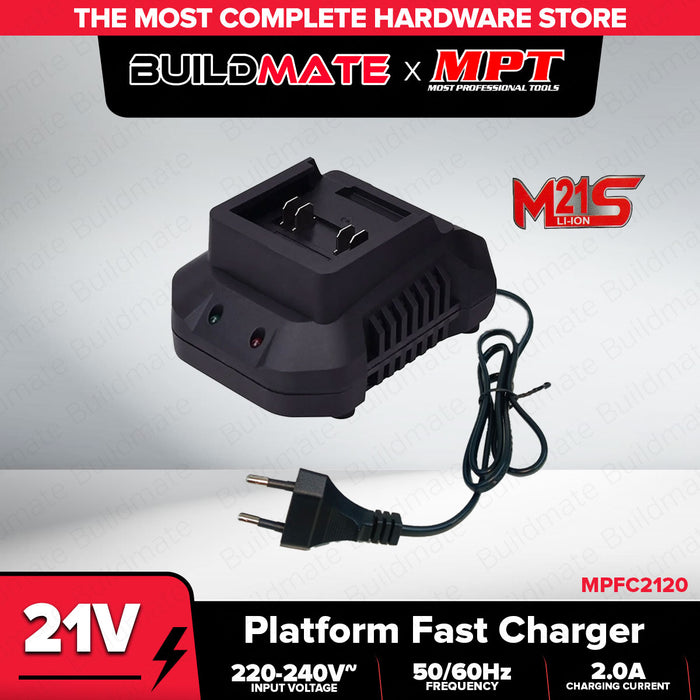 Buildmate x MPT 21V Platform FAST Charger Quick Charge 2.0A for Cordless Tools MPFC2120 -TFM