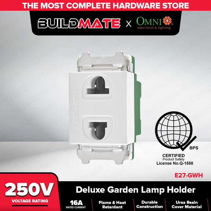 BUILDMATE Omni Classic Universal Outlet 16A 250V Flame Retardant Electrical Wall Power Outlet WEU-200