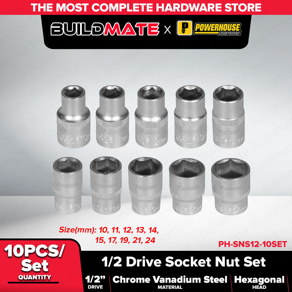 PowerHouse 10pcs 1/2