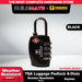 PowerHouse 4-Dials TSA Luggage Padlock (Silver/Black) PH-TSAPL-4D-SLV / PH-TSAPL-4D-BLK | PHDH