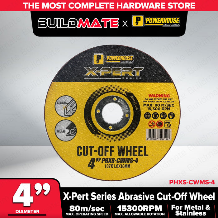 BUILDMATE Powerhouse Cut-Off Wheel 4" Inch Cutting Wheel Disc Blade For Stainless Steel PH-CWSS-4 - PTAA