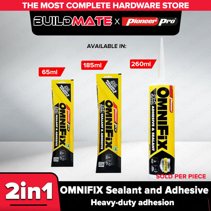 Buildmate x PIONEER OMNIFIX 2-in-1 Hybrid Adhesive Cartridge Sealant 65/185/260ML