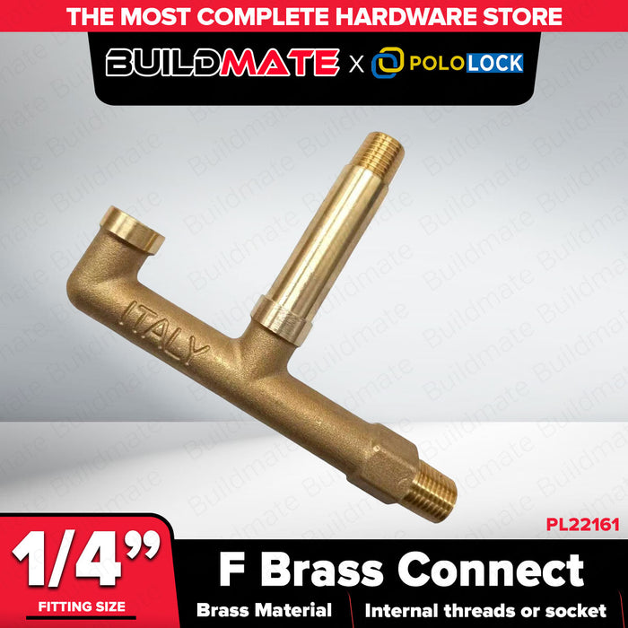 Buildmate x Pololock F Brass Connector 1/4" Internal Thread Fitting PL22161