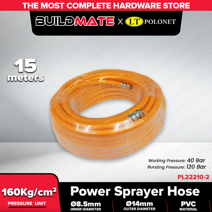 BUILDMATE x POLOLOCK Power Sprayer Hose Orange – 10m / 15m / 20m / 30m / 50m / 100m High-Pressure PVC Hose for Spraying & Cleaning