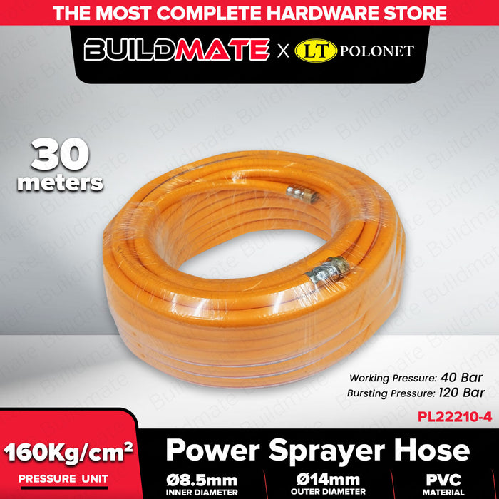 BUILDMATE x POLOLOCK Power Sprayer Hose Orange – 10m / 15m / 20m / 30m / 50m / 100m High-Pressure PVC Hose for Spraying & Cleaning