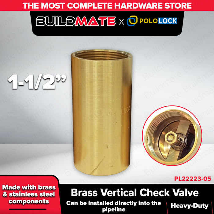 Buildmate x POLOLOCK Brass Vertical Check Valve ½, ¾, 1