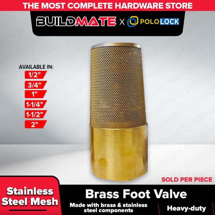 Buildmate x POLOLOCK Brass Foot Valve Size 1/2” – 1”
